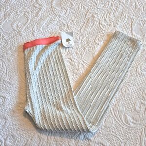 Tucker & Tate footless tights or leggings cable design elastic waisted ivory NEW